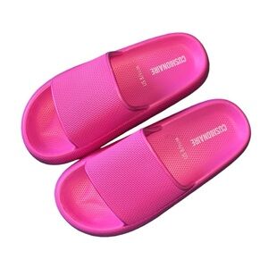 CUSHIONAIRE Women's Feather Cloud Recovery Slide Sandals with +Comfort Size 8